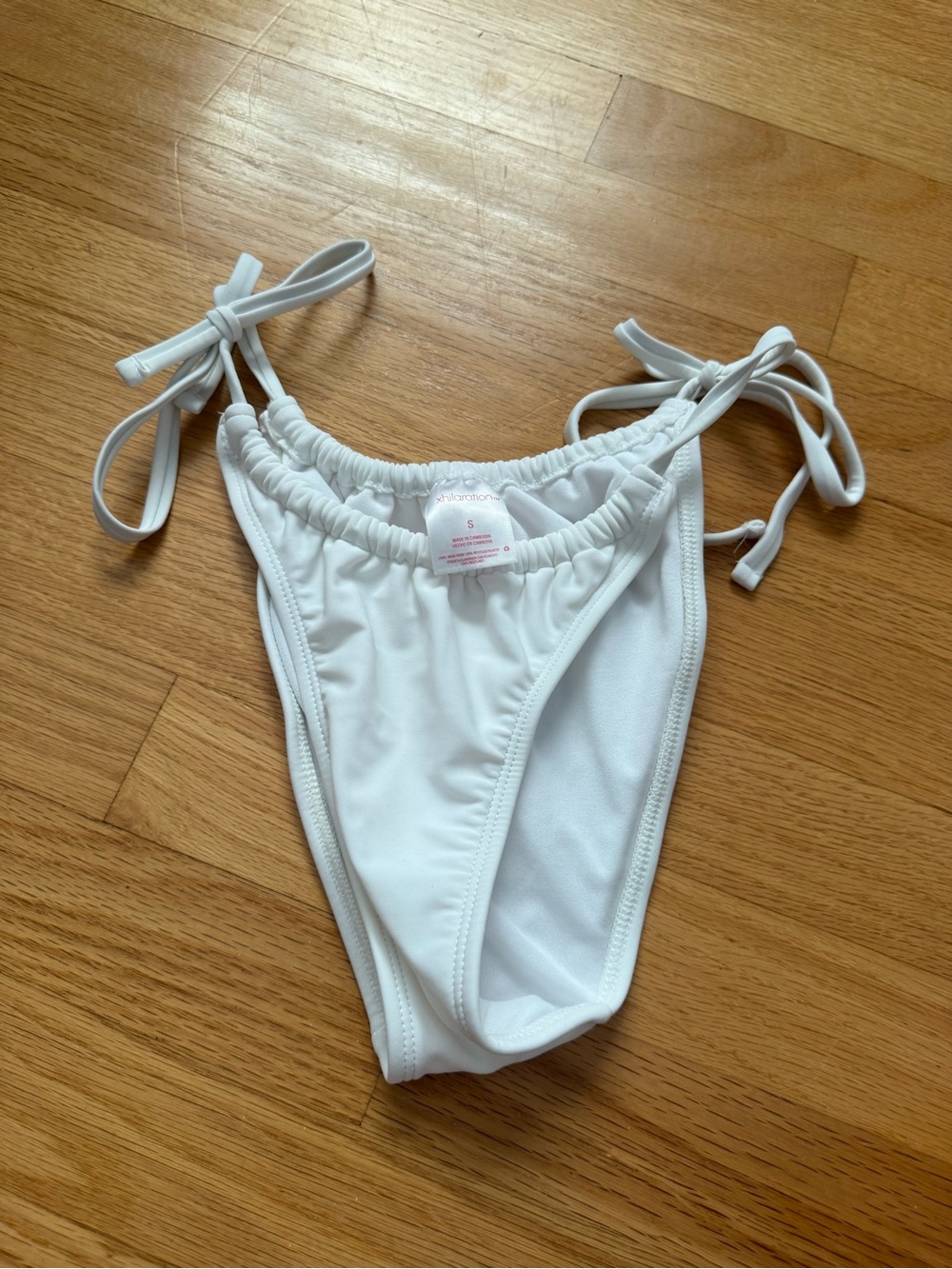 white bikini bottoms